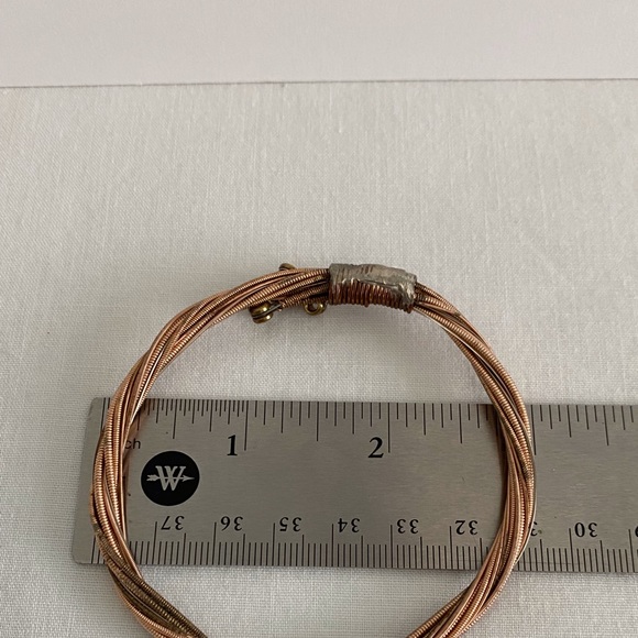 Recycled guitar strings large bangle bracelet - Picture 8 of 8